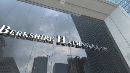 Foto de Berkshire Hathaway Reflejando el éxito: Elementos de vidrio en oficinas orientadas a los negocios - Imagen libre de derechos