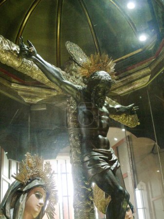 Photo for Black Christ statue inside the basilica of Esquipulas, Guatemala - Royalty Free Image
