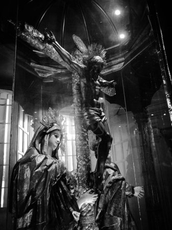 Photo for Black Christ statue inside the basilica of Esquipula, Guatemala - Royalty Free Image