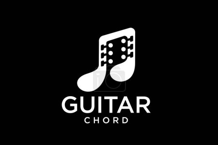 Téléchargez les photos : Logo de la guitare Design vectoriel Illustration de stock. Logo Guitar Shop. Rock logo du festival de musique - en image libre de droit