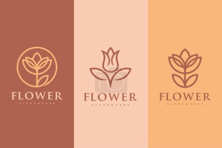 Téléchargez les photos : Abstrait fleur logo icône design. - en image libre de droit
