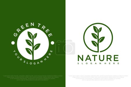 Téléchargez les illustrations : Logo de l'arbre design concept moderne. Illustration vectorielle - en licence libre de droit