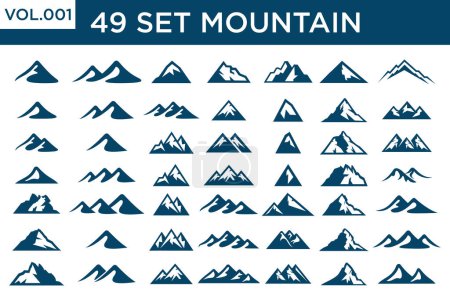 Téléchargez les photos : Icône de silhouette de montagne pour logo. Illustration vectorielle - en image libre de droit