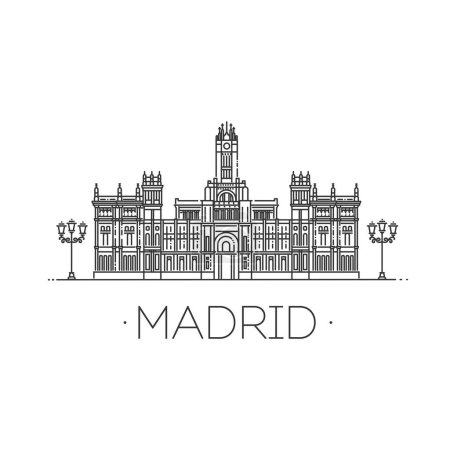 Illustration for Cybele Palace - The symbol of Spain, Madrid - Royalty Free Image