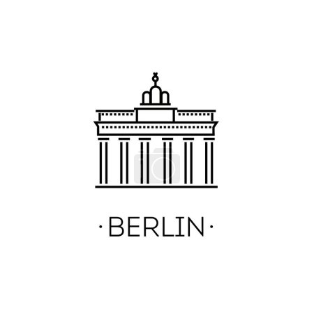 Téléchargez les illustrations : Illustration vectorielle. Porte de Brandebourg à Berlin - en licence libre de droit