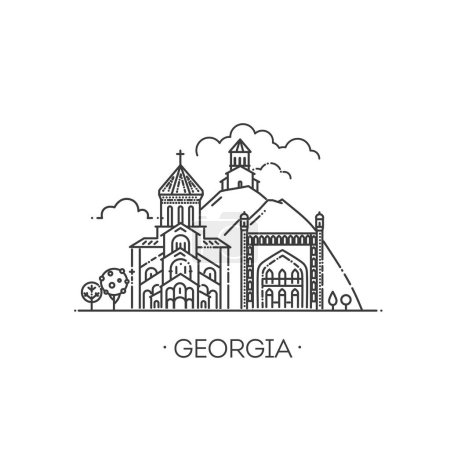Illustration for Holy Trinity Cathedral of Tbilisi - Royalty Free Image
