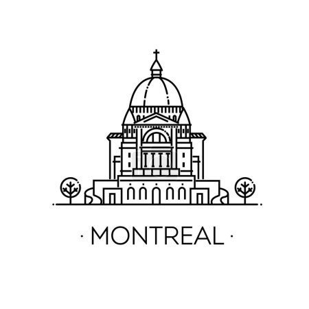 Illustration for Vector illustration of Montreal city. Montreal skyline. - Royalty Free Image