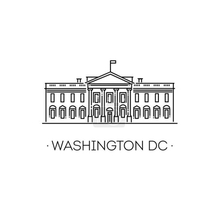 Washington, DC à la Maison Blanche. Illustration vectorielle
