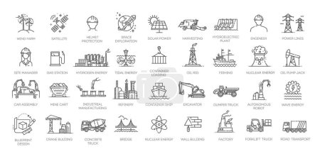 Illustration for Thin line Collection Smart Technology icons - Royalty Free Image