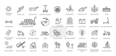 Illustration for Thin line icons set. Flat icon collection set. Simple vector icons - Royalty Free Image