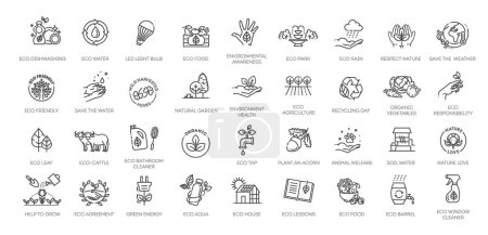 Thin line icons set. Flat icon collection set