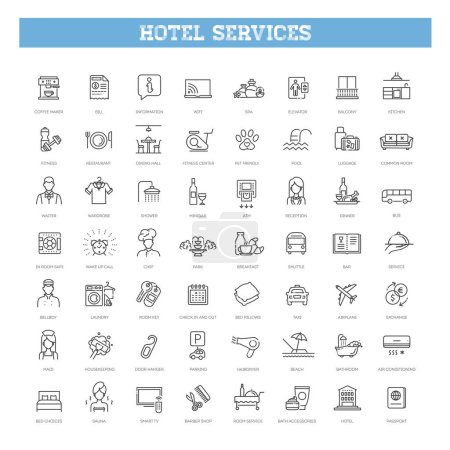 Thin line vector icons for website design and development