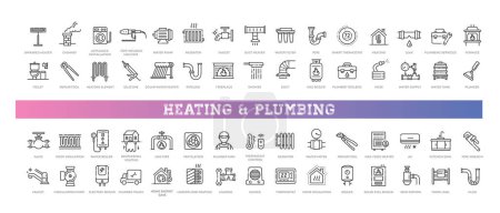 Illustration for Plumbing, heating, ventilation, construction, renovation - Royalty Free Image