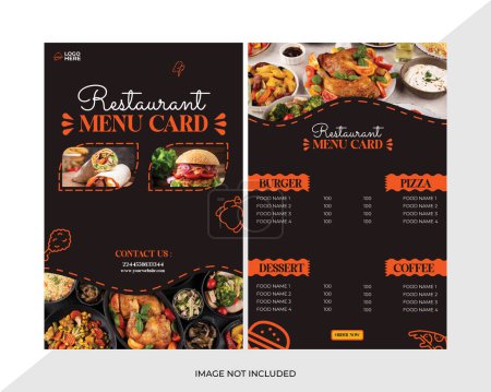 belle carte de menu restaurant design