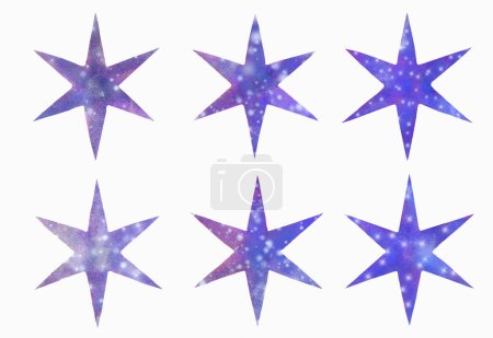 watercolor star for use in design, cards, decoration, interior, for adding to other works.