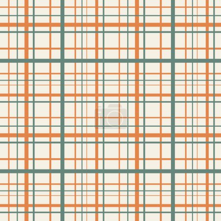 Photo for Cool checkered pattern on white background, stripes, girly checkered seamless texture, picnic tablecloth, bed linen, green and orange check. - Royalty Free Image