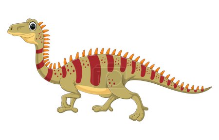 Téléchargez les illustrations : Dessin animé unayasaurus dinosaure sur fond blanc de l'illustration - en licence libre de droit
