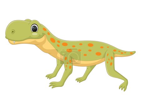 Téléchargez les illustrations : Caricature arctognathus dinosaure sur fond blanc de l'illustration - en licence libre de droit