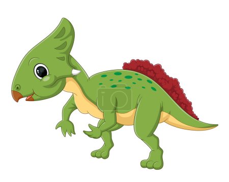 Ilustración de Dibujos animados dinosaurio aquilops sobre fondo blanco de la ilustración - Imagen libre de derechos