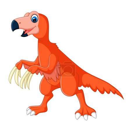 Ilustración de Dibujos animados therizinosaurus sobre fondo blanco de ilustración - Imagen libre de derechos