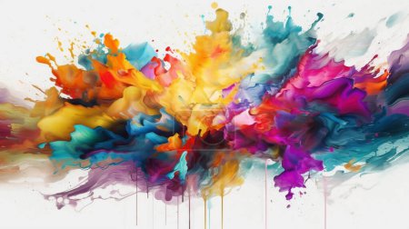 Patrón de pintura abstracta colorida