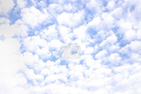 Photo for Horizontal Blue sky background with clouds pattern - Royalty Free Image
