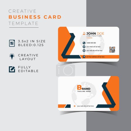 Modern Creative and Professional Business Card Template vector illustration.