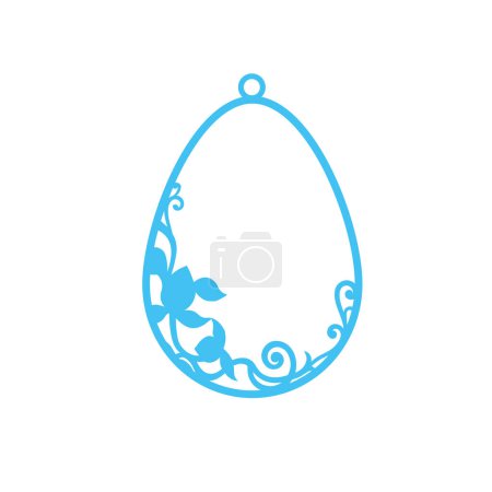 Illustration for Multilayer Cut File Easter Tags Bundle for Cricut or Wood - Royalty Free Image