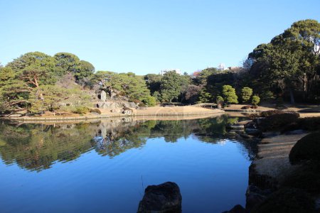 Photo for Daisensui Pond in Rikugien Garden, Tokyo, Japan - Royalty Free Image