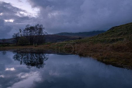 Kelly Hall Tarn at sunset, The Lake District