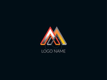A logo consisting of two letters A and M. Can use in your company or business.
