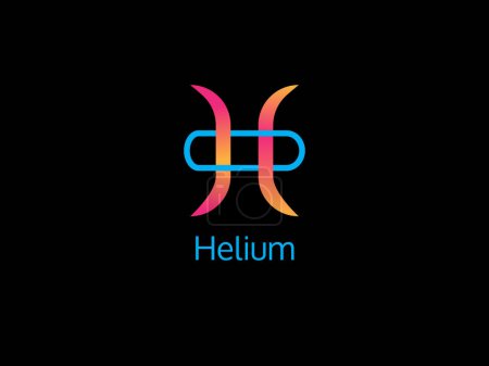 Helium-Logo, Buchstabe H Logo-Design für alle Unternehmen: Sie können den ersten Buchstaben H für Ihr Unternehmen verwenden