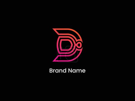 The letter D is an excellent logo. Can be used as your brand.