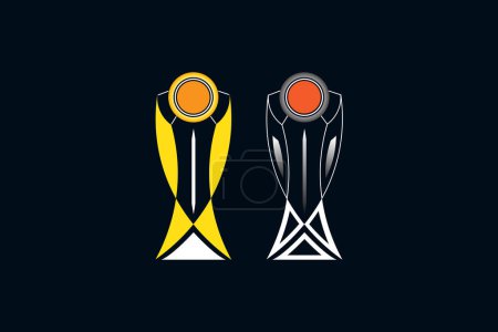 Ilustración de Plantilla de icono de copa del mundo, copa de cricket - Imagen libre de derechos