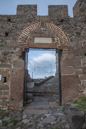 Photo for Various views from the castle on top of molyvos town of lesbos island - Royalty Free Image