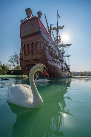 Photo for Eskisehir Sazova Park and the fairy tale castle in it - Royalty Free Image