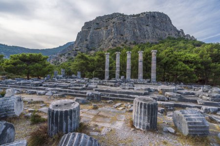 Photo for Various views from the ancient city of priene in the soke district of aydin province - Royalty Free Image