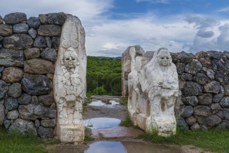 The ancient city of Hattusa located within the borders of Corum province the capital of the Hittite Empire the city's walls tunnels gates statues landscapes reliefs