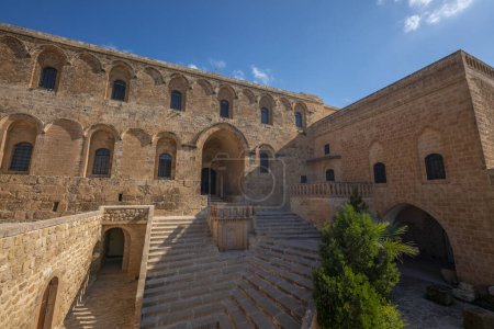 Mardin Deyrulzafaran Monastery stone building photographs taken from various angles