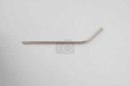 stainless steel straw with a bend at the end