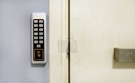 Door lock with security code for access