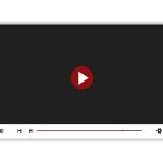 Realistic video player design template. Video player for web, computer or mobile app. Vector illustration