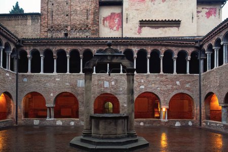 Bologna, Italy Santo Stefano complex courtyard, part of Sette Chiese, the Seven Churches.