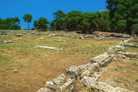 Epidauro, Grecia ruinas antiguas en el área arqueológica del Asclepieion.