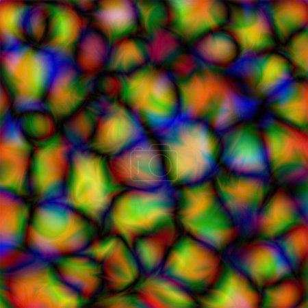 Ilustración de Fondo de degradado borroso abstracto en colores brillantes del arco iris. Hermoso arte psicodélico. Textura ligera del espectro. Retro vintage. burbujas. 70s, 80s, 90s vector retro - Imagen libre de derechos
