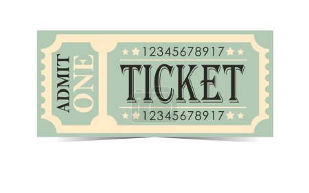 Illustration for Ticket vector.in retro style cinema - Royalty Free Image