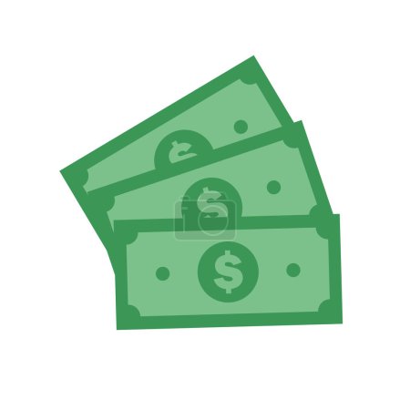Ensemble d'icônes vectorielles dollar. dollar valeur vectorielle portefeuille et carte de crédit argent idées de dépenses.