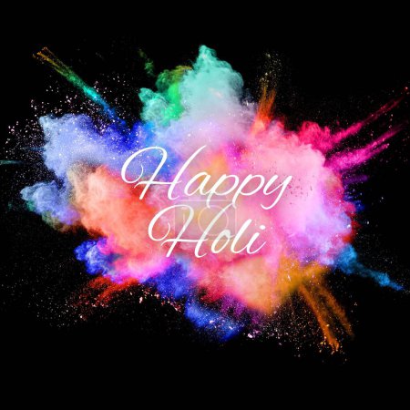 Téléchargez les photos : Fond holi coloré pour la fête des couleurs. Happy Holi celebration.happy holi conception sur les couleurs retour. - en image libre de droit