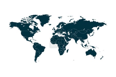 Ilustración de Mapa del mundo vector ilustración abstracta - Imagen libre de derechos