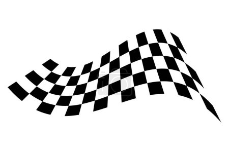 Ilustración de Bandera de carreras. Icono de vector de bandera de raza. Bandera de acabado. Ilustración del diseño vectorial - Imagen libre de derechos